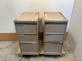 2 Bauer Werkstattschränke, Schubladenschränke
