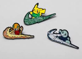 Pokemon Pins - Pikachu, Schiggy & Charmander, 3 Stk.