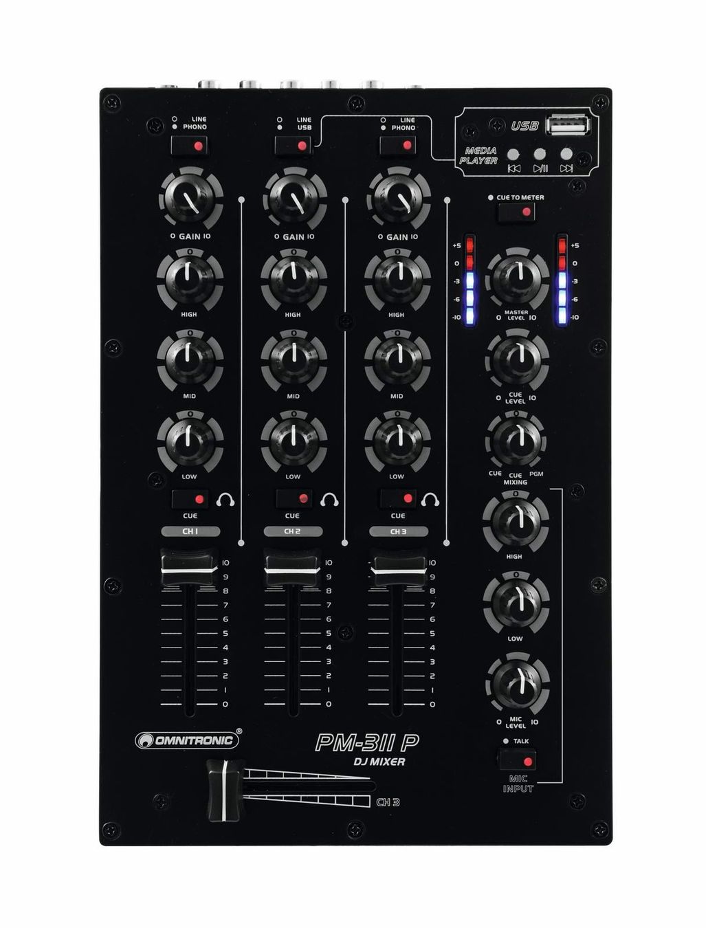 Console di mixaggio: OMNITRONIC PM-311P DJ-Mixer mit Player – Nuovo e nell'imballaggio originale da Däniken SO venduto da Profog1 1