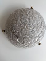 Deckenkampe Eisglas 60er Jahre