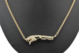C'est Laudier Collier mit Panther Brillanten 18K Gold *S2965