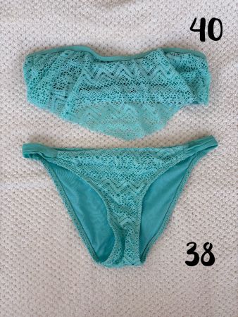 Bikini Set Bandeau Türkis Grösse 40/38