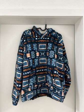 Warmer Fleece-Hoodie mit Muster, Grösse L