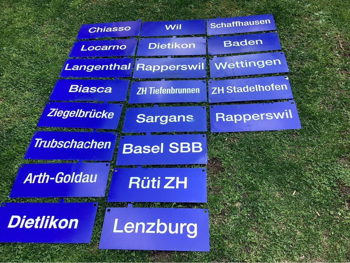 SBB/CFF/FFS Insegne: SBB/CFF/FFS Schild  21 Schilder – Usato da Minusio venduto da scotch111 5