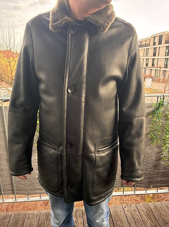 Mäntel: Schwarzer Ledermantel-Moriano / Studio Firenze – Gebraucht aus Meilen von michbeck71 3