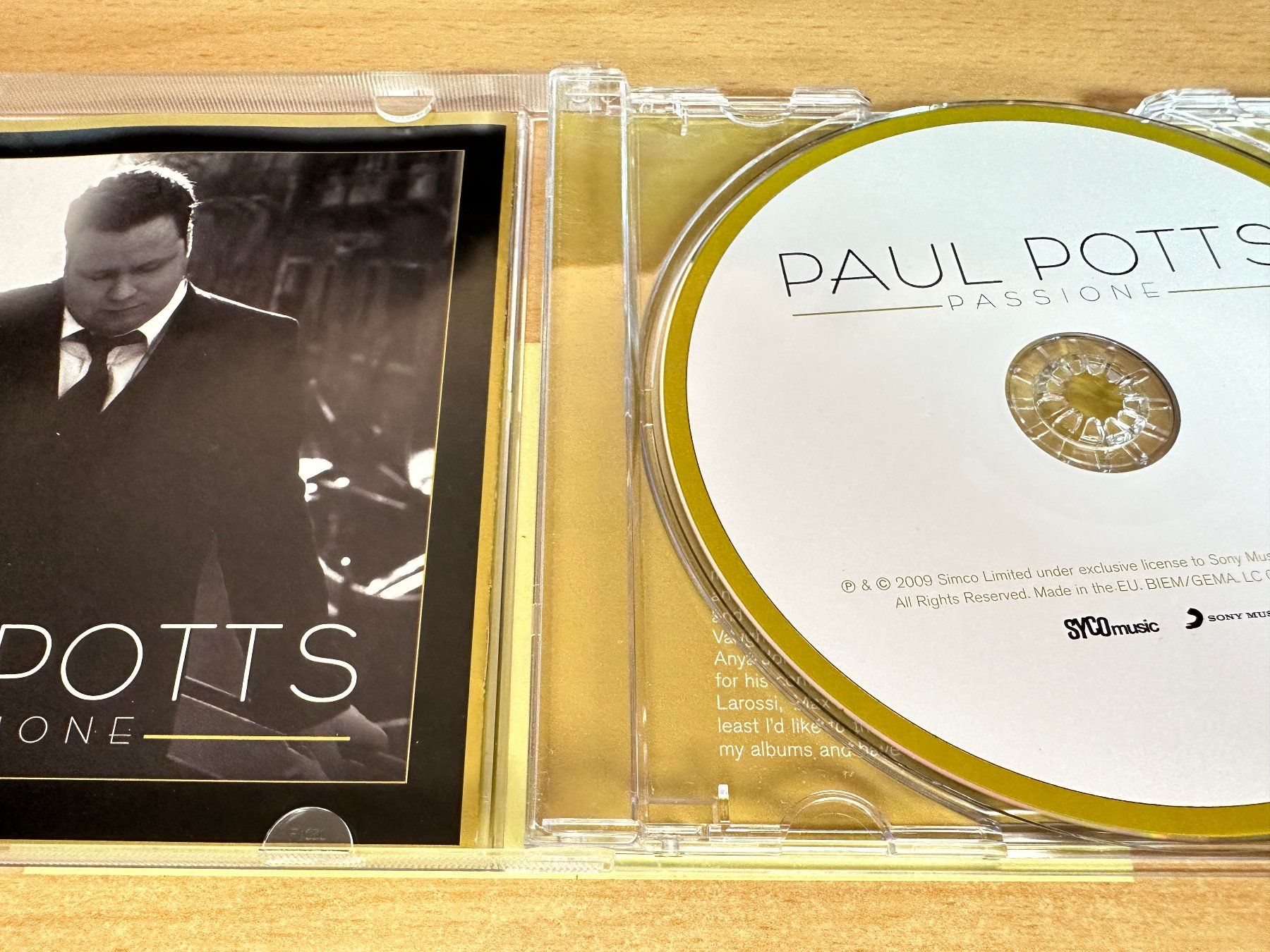 CD: Paul Potts – Passione – Usato da Rikon im Tösstal venduto da Alpenmutz 2