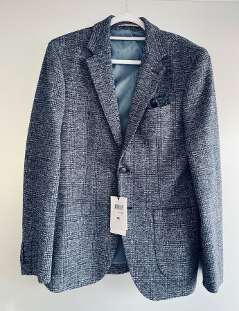 WE Sakko, Slim Fit, Grösse 46, blau kariert, Neu!
