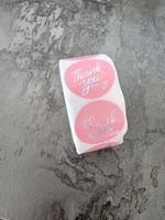 Danke Aufkleber Rolle Rosa Glänzend 500 Stk.