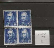 timbre Pro juventute 1941 J100 bloc de 4 **