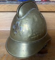 Antiker Messing-Feuerwehrhelm