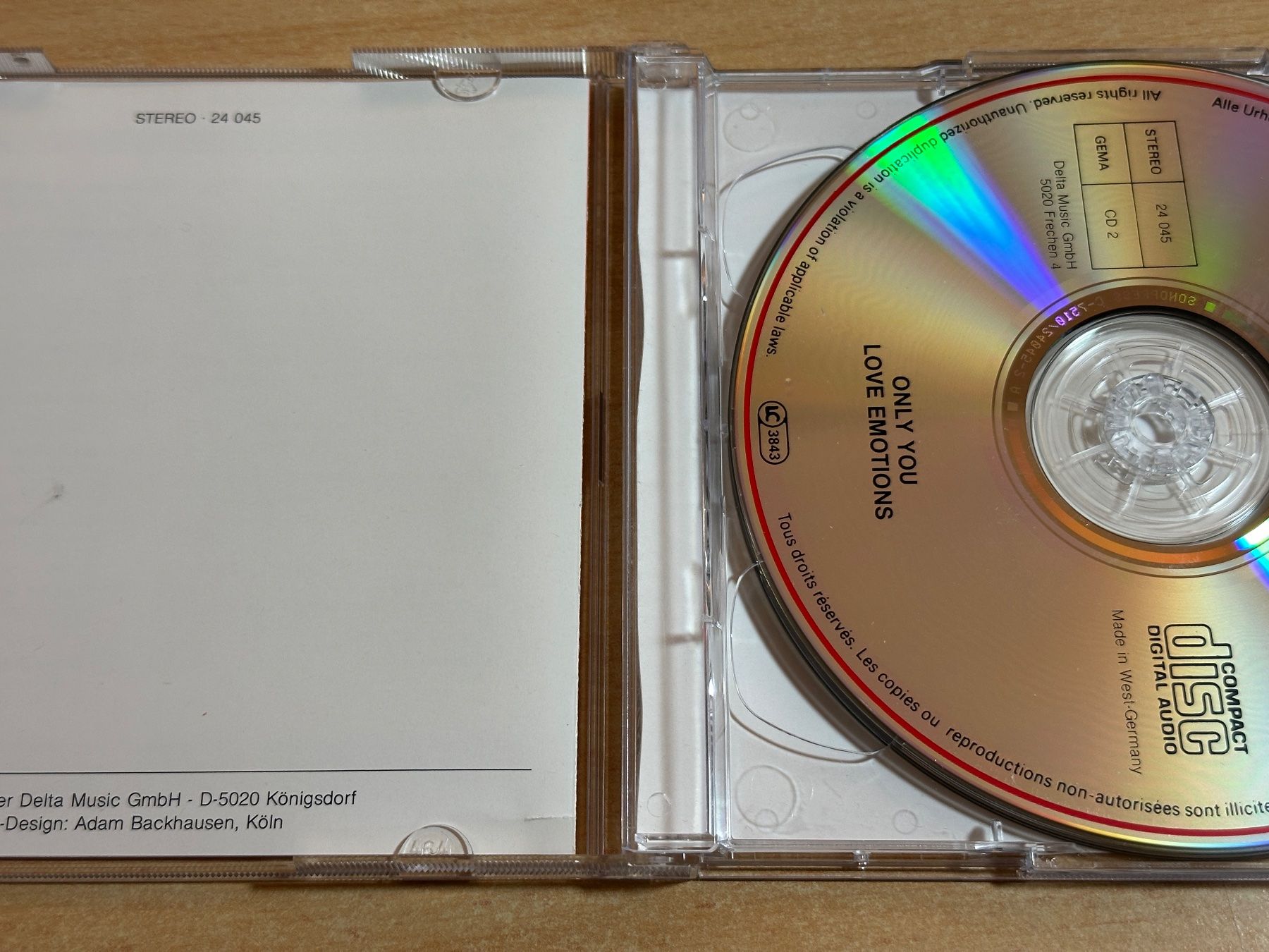 CD: Various  - ONLY YOU - LOVE EMOTION - 2 CD – Usato da Rikon im Tösstal venduto da Alpenmutz 2