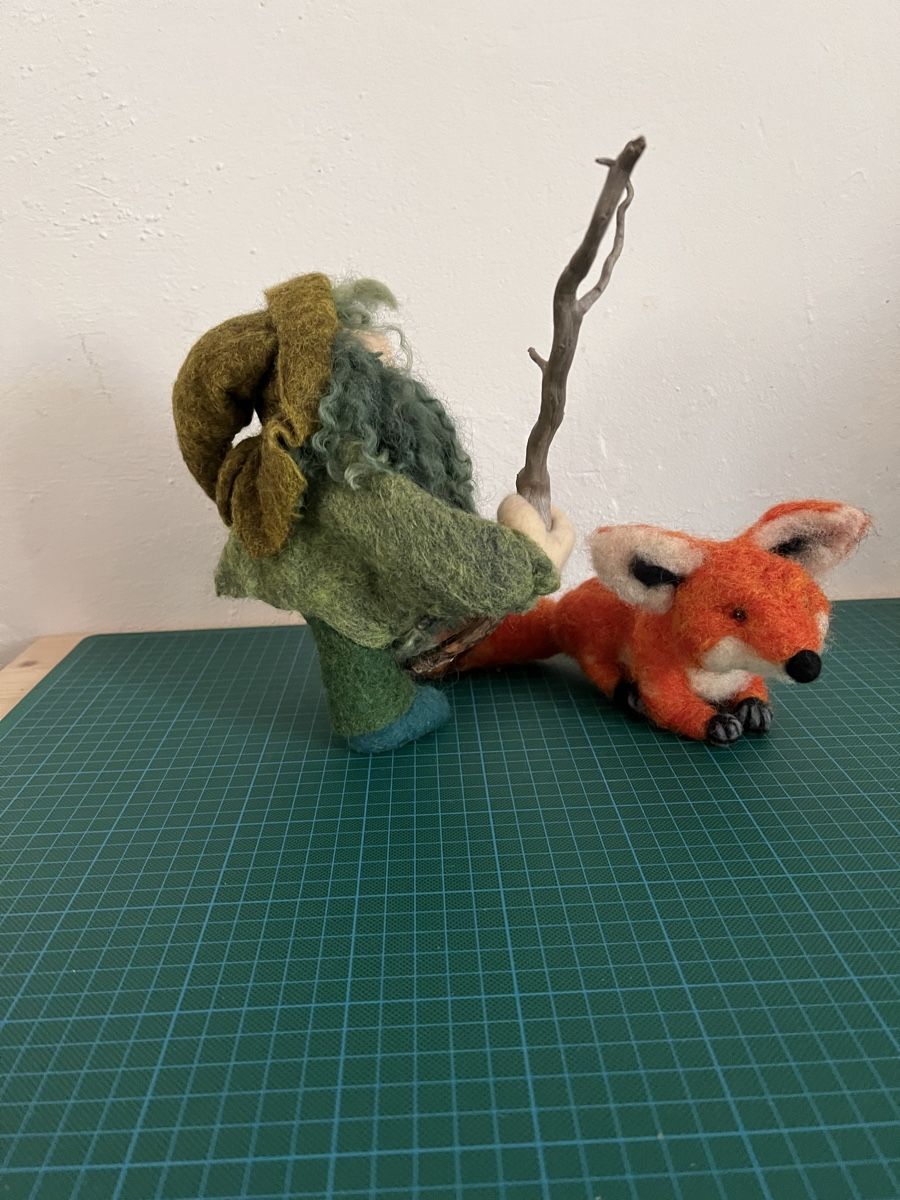 Figuren: Filzzwerg und sein Fuchs – Neu (gemäss Beschreibung) aus Arboldswil von CJDA 5