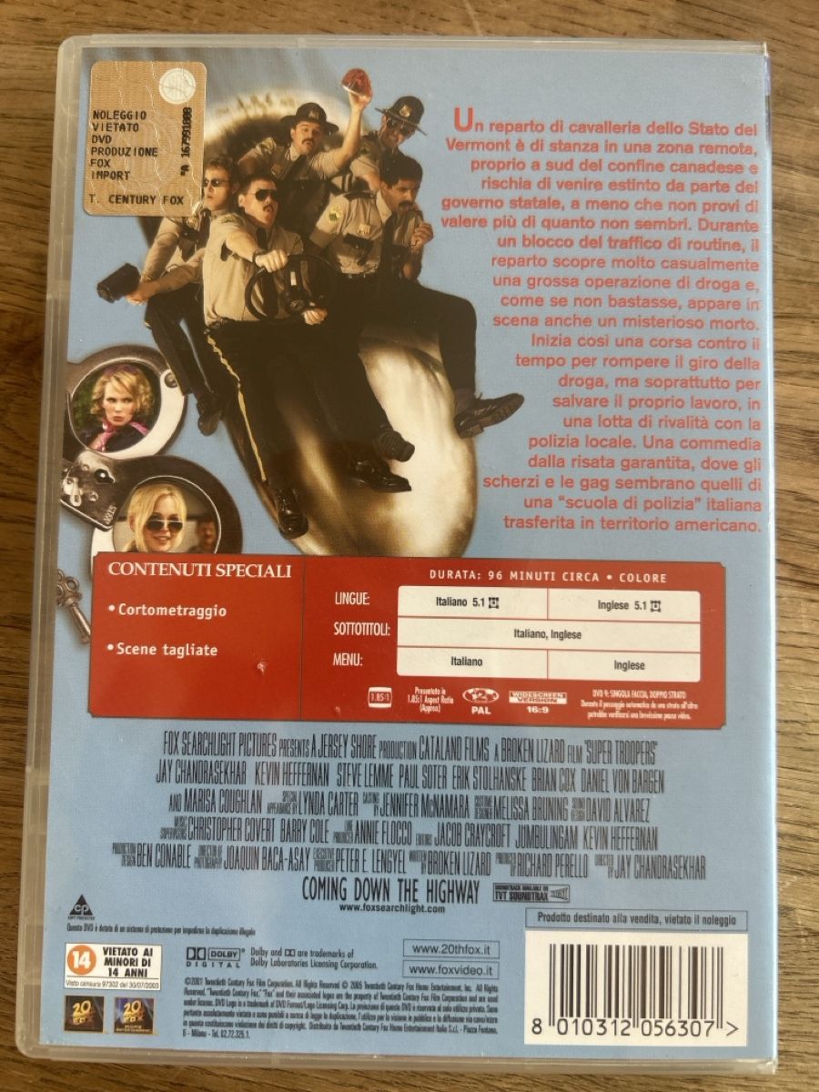 Tutti i DVDs: Supertroopers - Uncut – Usato da Lugano venduto da bad_2t9b 1