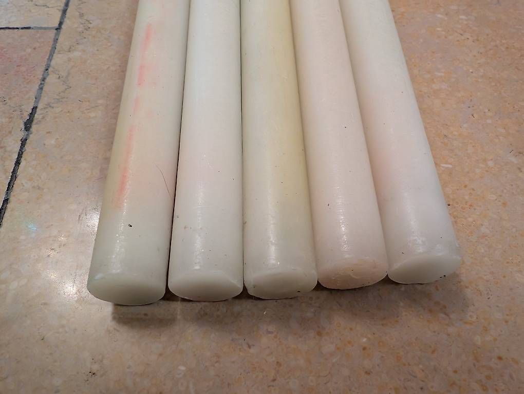 Candele: 5 LED-Stabkerzen weiss, Echtwachs, flackernd, ca. 25 cm – Usato da Zürich venduto da McFlurry49 2