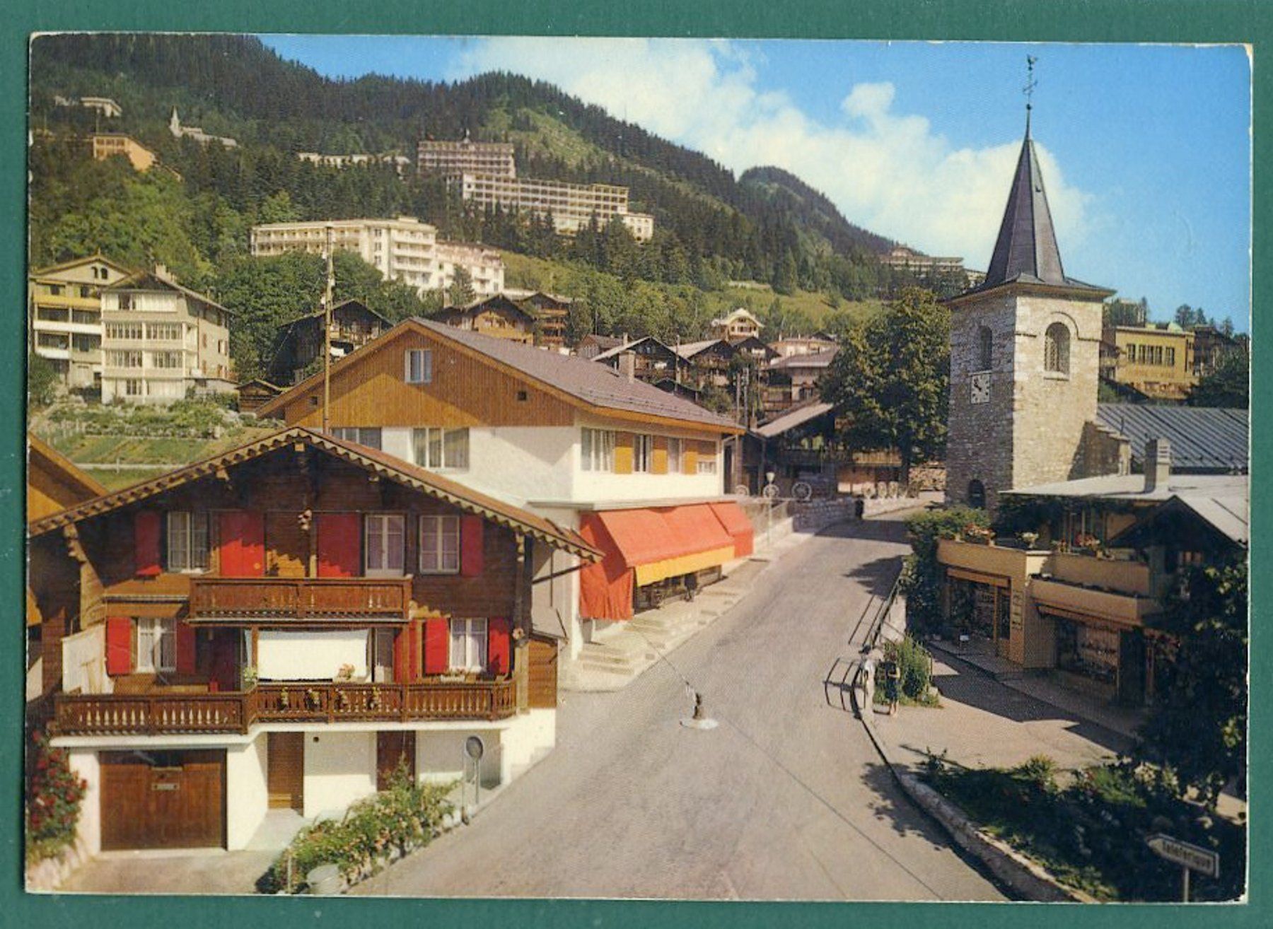 Cartoline postali: Leysin Dorfansicht, ungelaufen, ca. 1970, Grossformat – Usato da Sargans venduto da Hausi1951