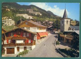 Leysin Dorfansicht, ungelaufen, ca. 1970, Grossformat