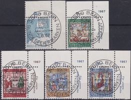1967, B133-B137 "Pro Patria" mit ET-Voll-Stempel +Ecktabs.