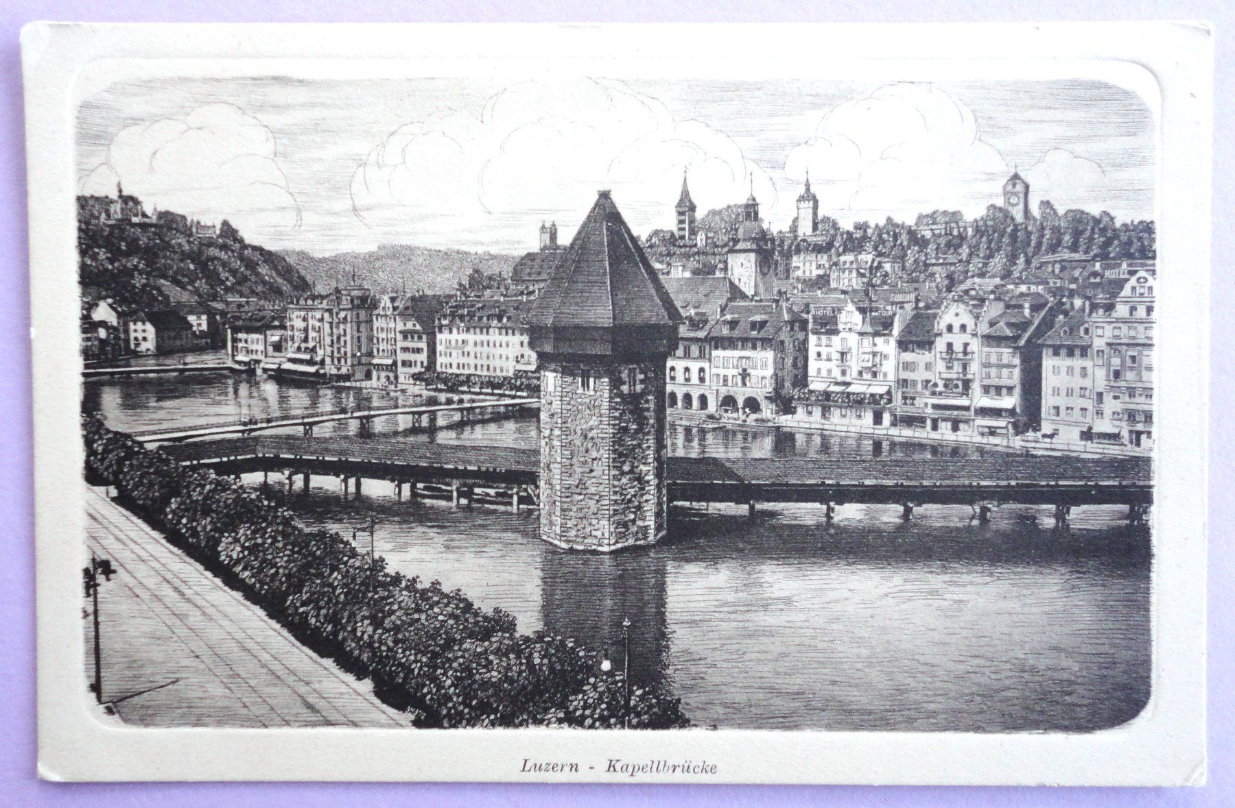 Cartoline postali: Luzern - Kapellbrücke – Usato da Fétigny venduto da Billy2miny