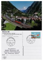 Wassen UR Gotthard Gotthardbahn SBB Re 4/4 II Letzttag Post