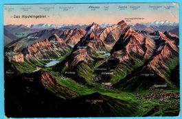 Alpsteingebiet 1913 koloriert