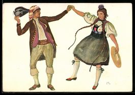 Künstler-AK sign. E. Biéler: Vevey, Fete des Vignerons 1927,