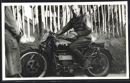 Fotografie Rennfahrer Stanley Woods auf 