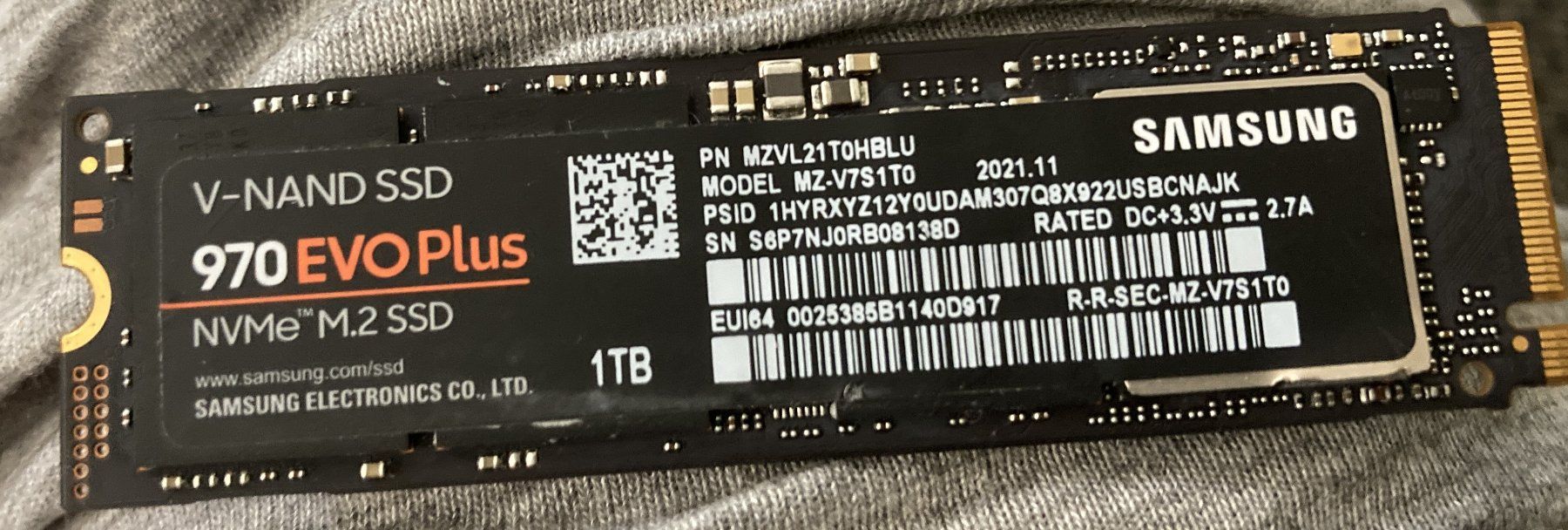 Samsung Disques durs: Samsung 970 EVO Plus 1TB NVMe M.2 SSD – D'occasion à Tagelswangen par Harubi2