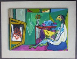 Ölgemälde NACH Picasso, 65x50 cm