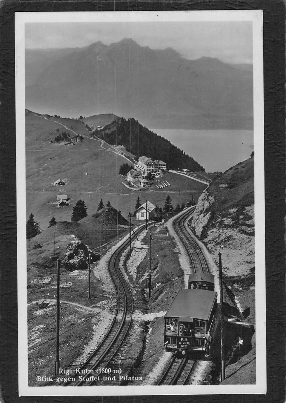 Cartoline postali: Rigi Kulm , Bahn , gel. 1929 – Usato da Reichenburg venduto da Pipo-67