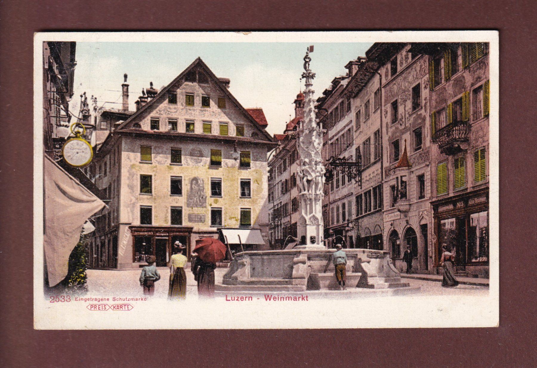 Cartes postales: LUZERN - Weinmarkt – D'occasion à Pully par nicecards-shop