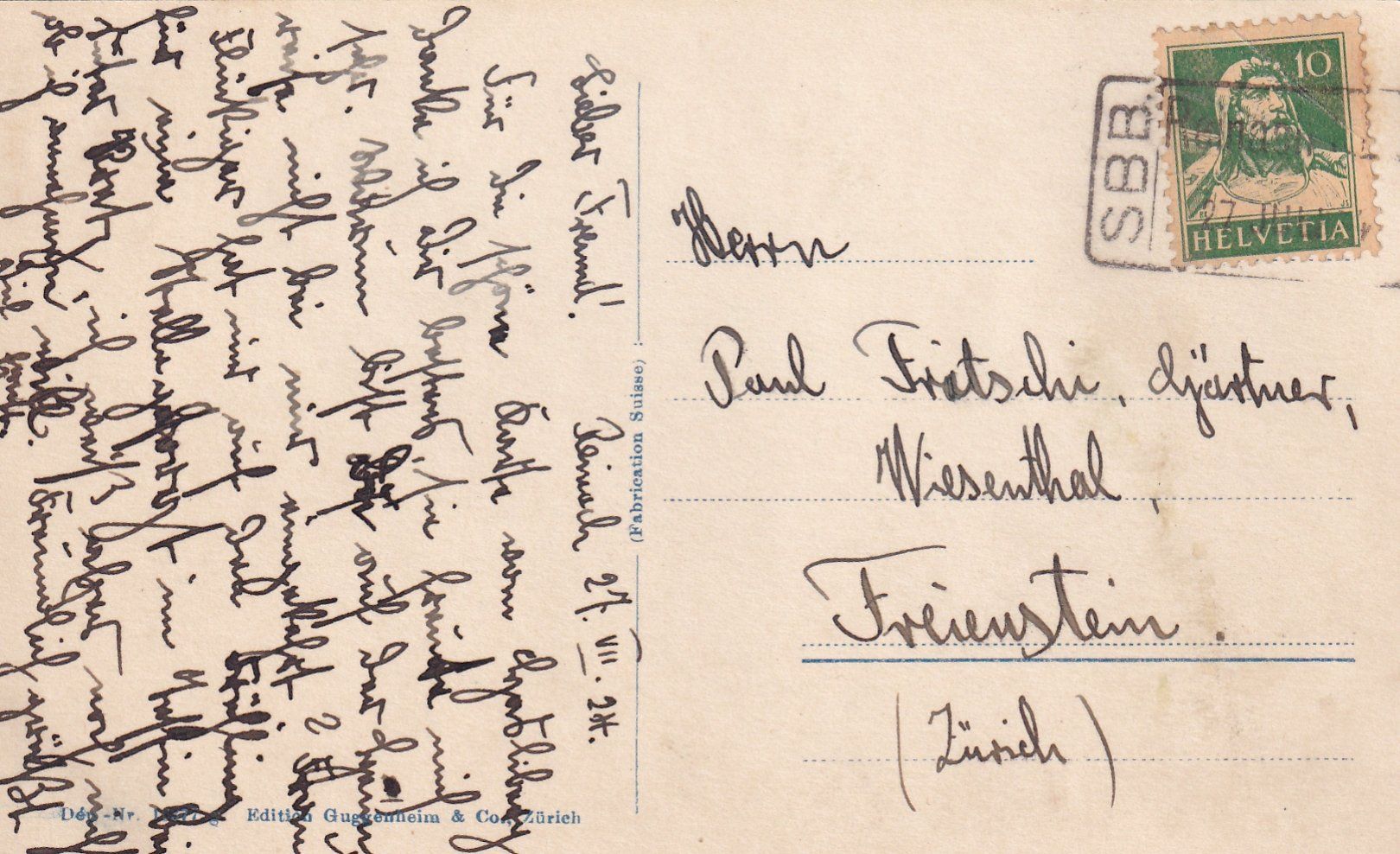 Cartoline postali: Reinach (Generalansicht) /bb – Usato da Hombrechtikon venduto da Rudolf07 1