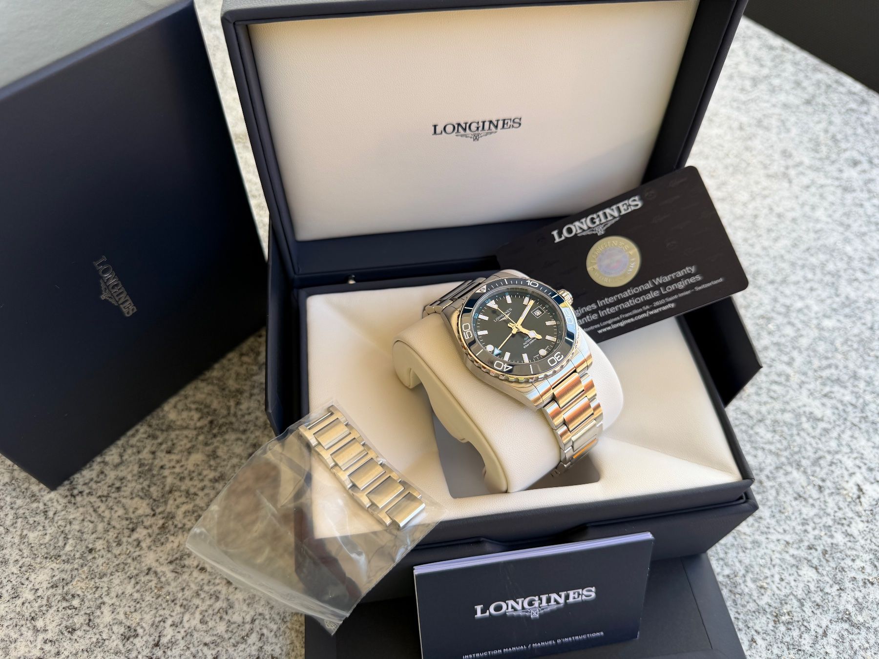 Longines Orologi: Longines HydroConquest GMT - neue Version und neuwertig! – Nuovo (secondo la descrizione) da Seedorf BE venduto da Q-OTTO8 6
