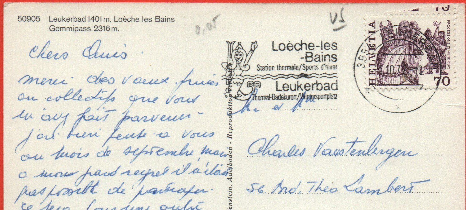 Cartoline postali: LEUKERBAD – Usato da Jona venduto da philajona 1