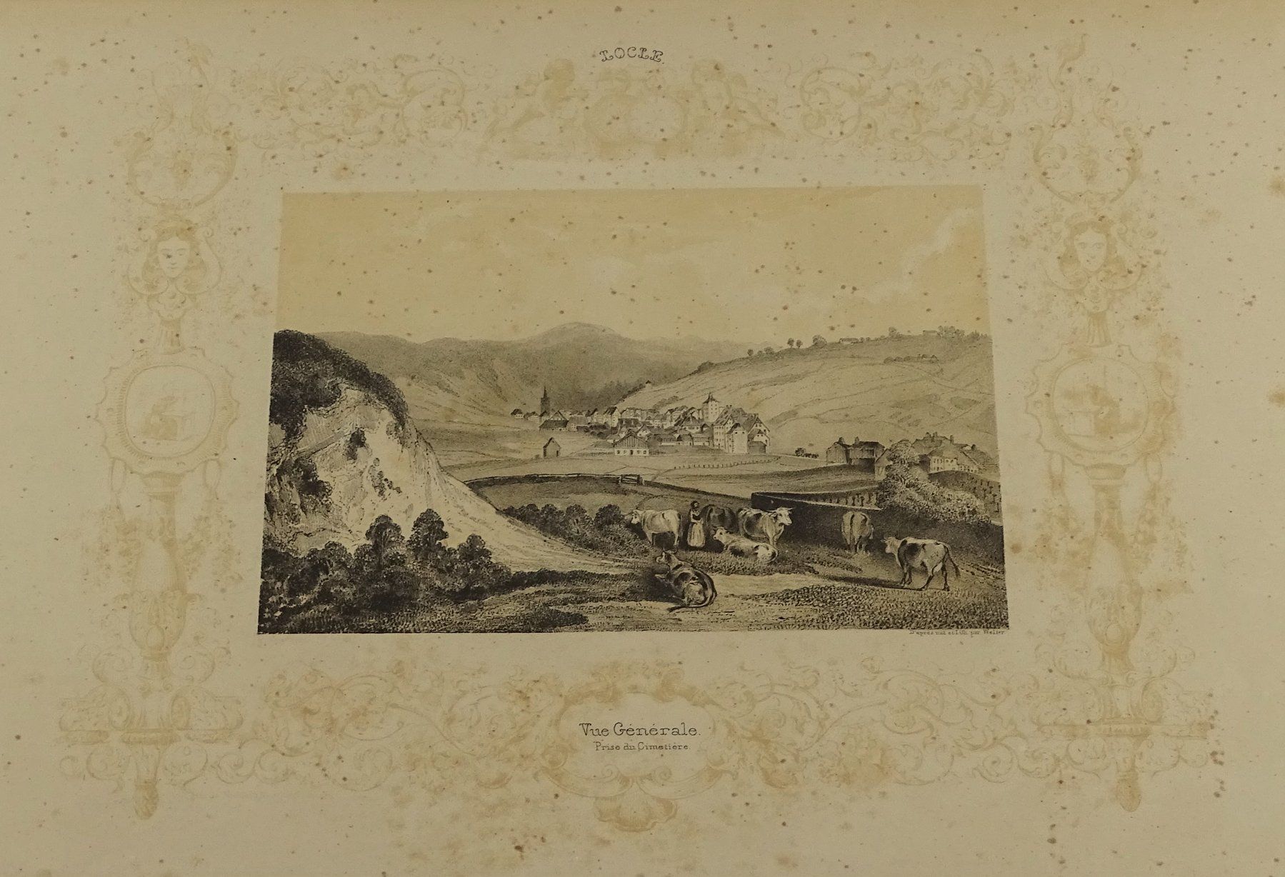 Incisioni: LE LOCLE, LITHOGRAPHIE 1840 – Usato da Grüningen venduto da Kartensammler 1