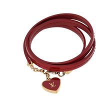 Louis Vuitton Armband Pomme d'Amour Lackleder Rot M6625F