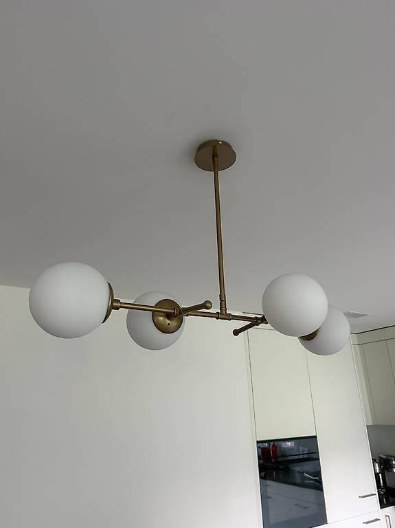 Lampadari & plafoniere: Design-Pendelleuchte 4-flammig, Messingoptik – Usato da Arlesheim venduto da ONANON 1