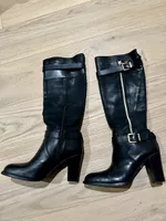 Elegante Lederstiefel, schwarz, Gr. 40 - wie neu!
