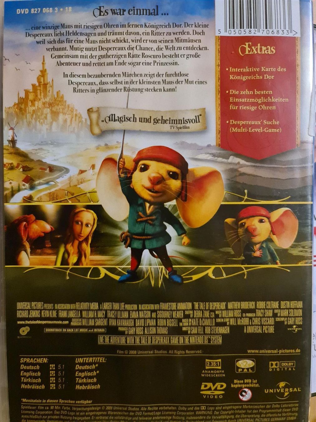 Alle DVDs: Despereaux der kleine Mäuseheld – Gebraucht aus Dintikon von Vexi 1