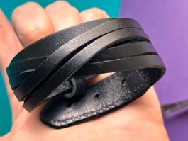 Herren Lederarmband, schwarz für Männer