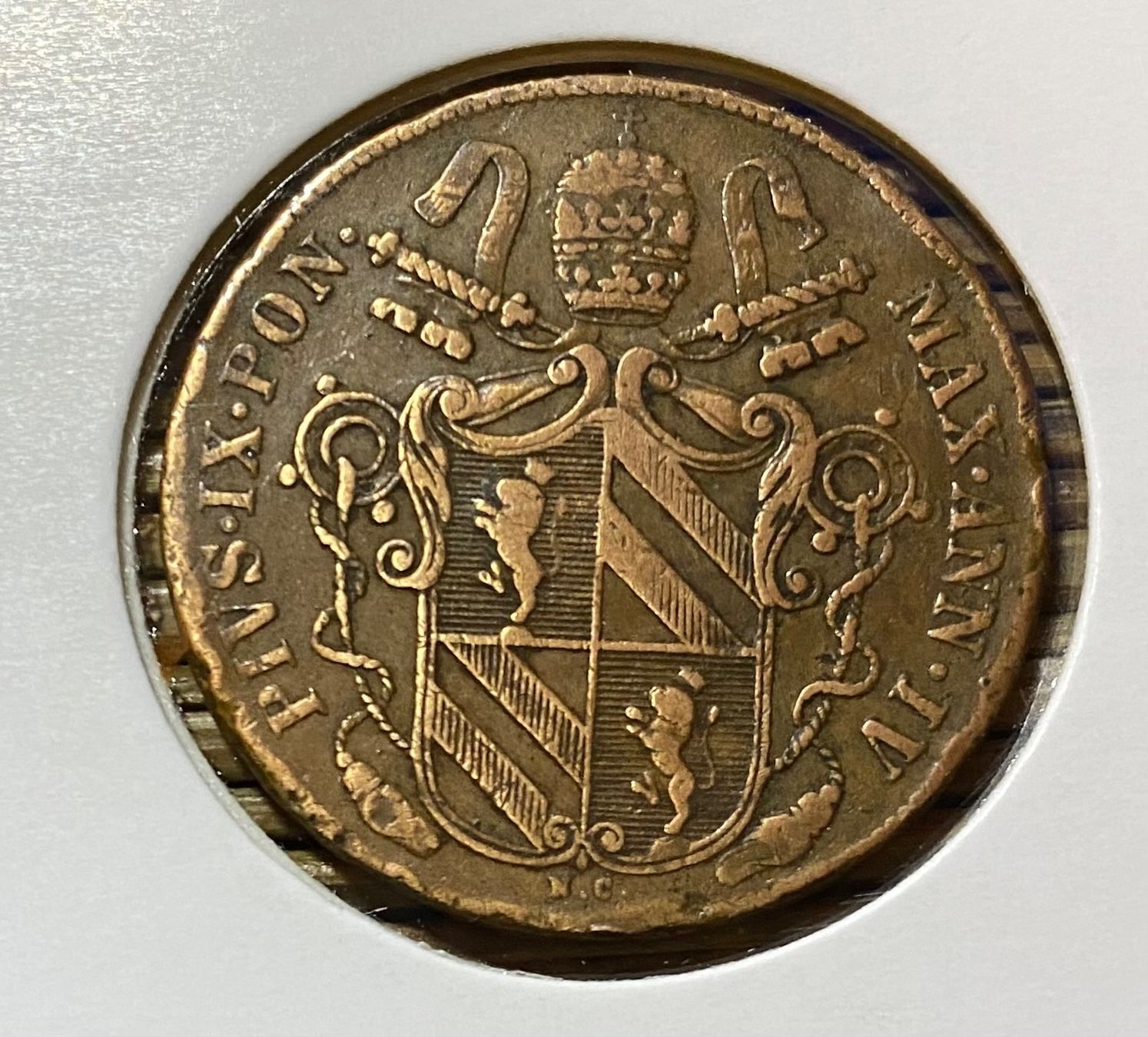 Europäische Münzen: Kirchenstaat 1 Baiocco 1849 R – Gebraucht aus Speicher von  4