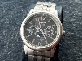 Casio Lineage Titanium Mondphase Armbanduhr Quarz Uhr