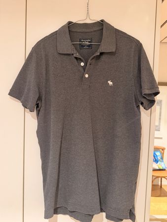Abercrombie & Fitch Herren Poloshirt Anthrazit Grösse M