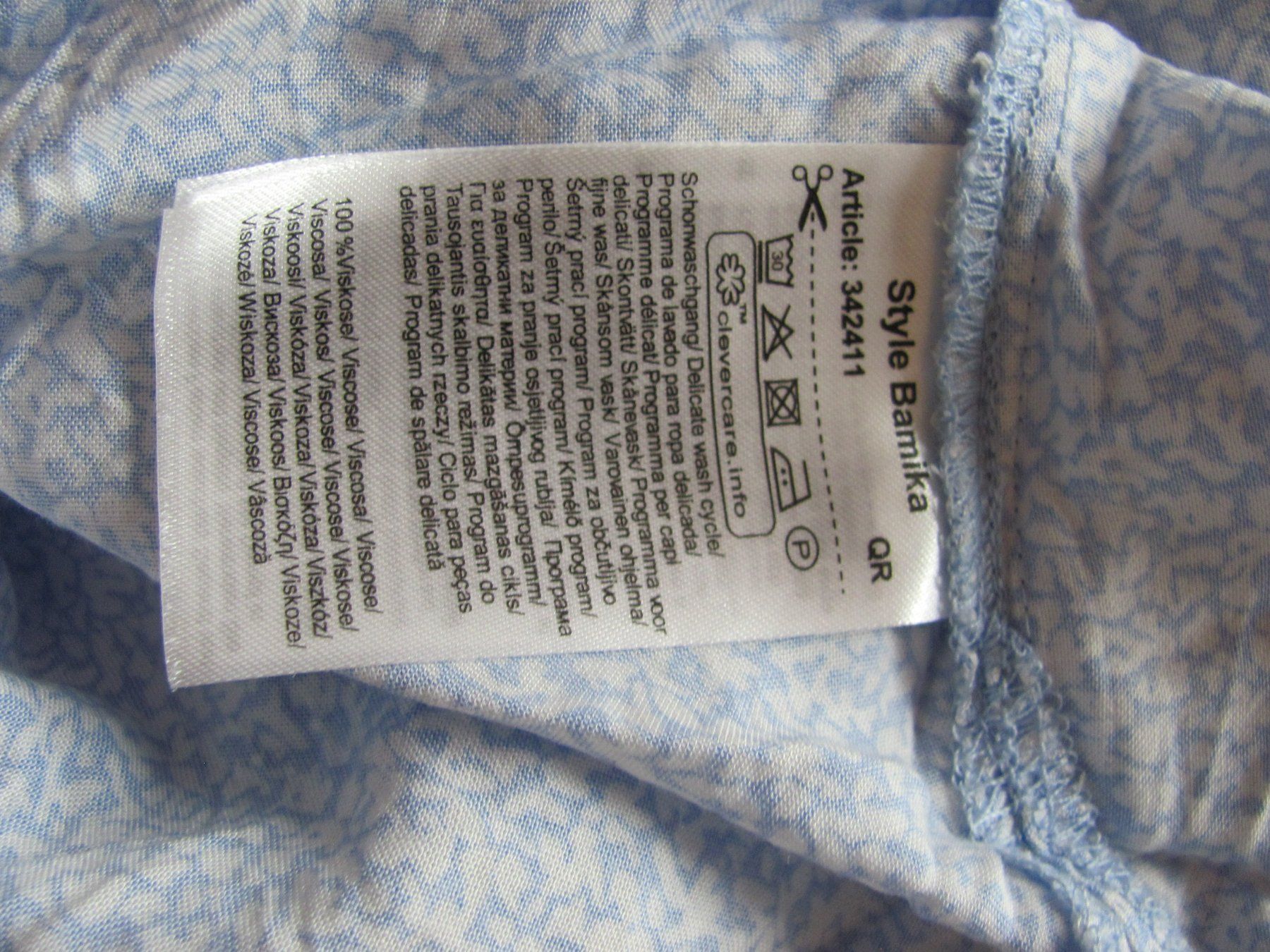 Camicette: Street One Bluse hellblau mit  Muster Gr.38 – Usato da Gümligen venduto da Fantapanda 9