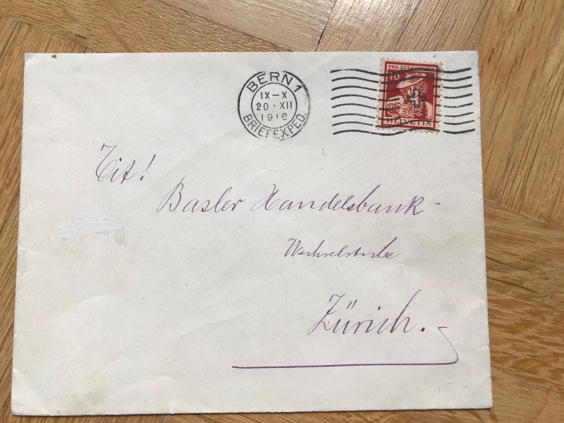 Tutti i francobolli: 1916 Pro Juventute J6 auf Brief – Usato da stäfa venduto da brandy66
