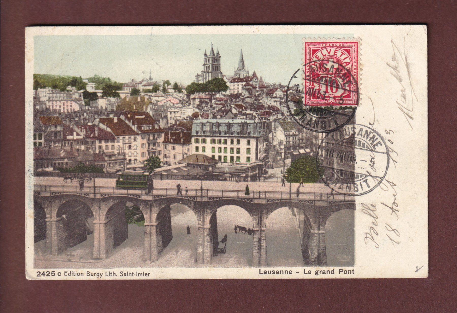 Cartes postales: LAUSANNE - Grand Pont - 1903 – D'occasion à Pully par nicecards