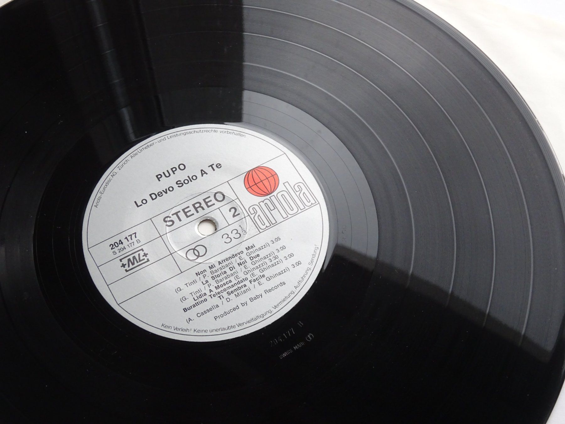 Dischi in vinile: Lp Pupo - Lo Devo Solo A Te von 1981 – Usato da Birmenstorf venduto da Poweroldies 7