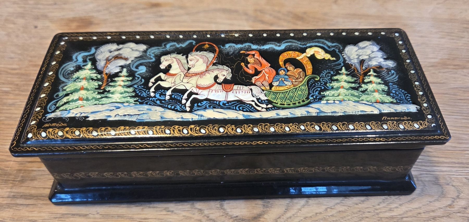 Portagioie: Russische Lackschatulle – Usato da Rehetobel venduto da hobirot01 1