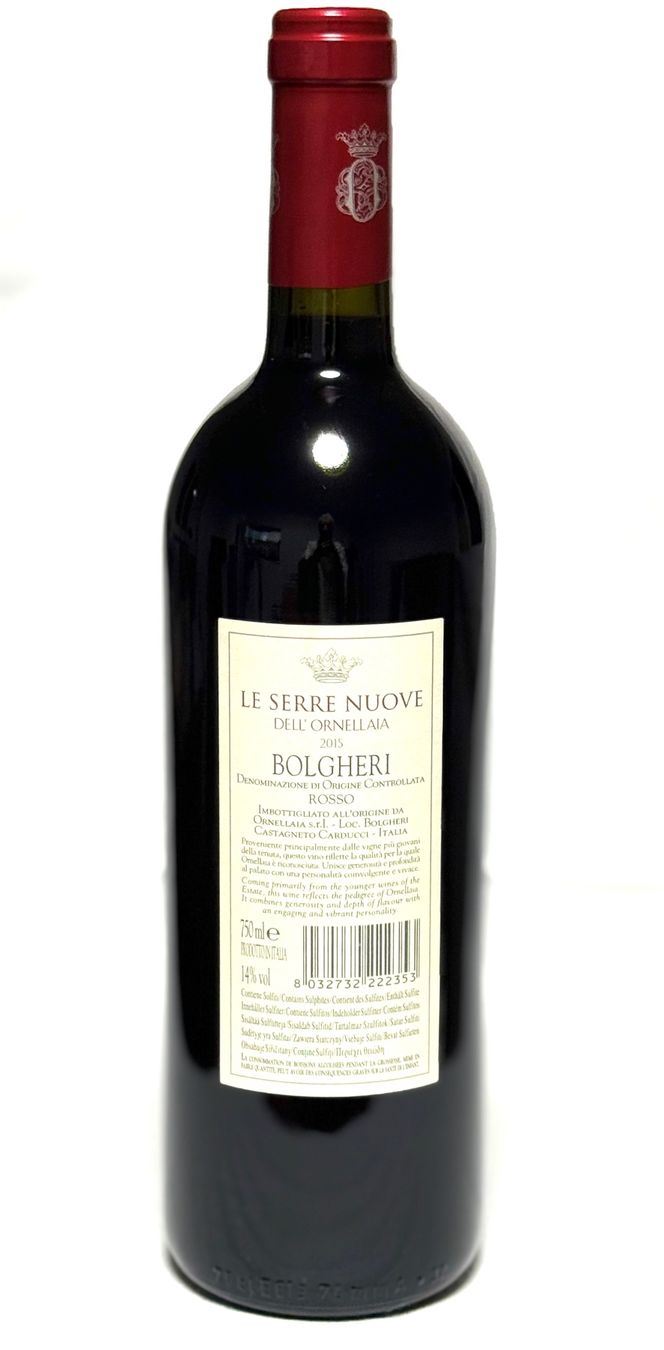 Ornellaia Vino: ORNELLAIA - LE SERRE NUOVE 2015 – Nuovo e nell'imballaggio originale da Sils/Segl Baselgia venduto da myCantina 2