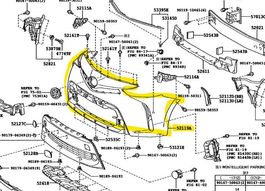 TOYOTA original 52119-47929 Abdeckung/Stossstange Prius+