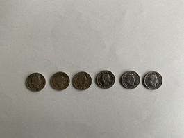 5 Rappen - Münzen - Jg - 1930 -1931 -1934 -1937 -1938 -1939